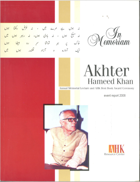 In Memoriam Akhtar Hameed Khan